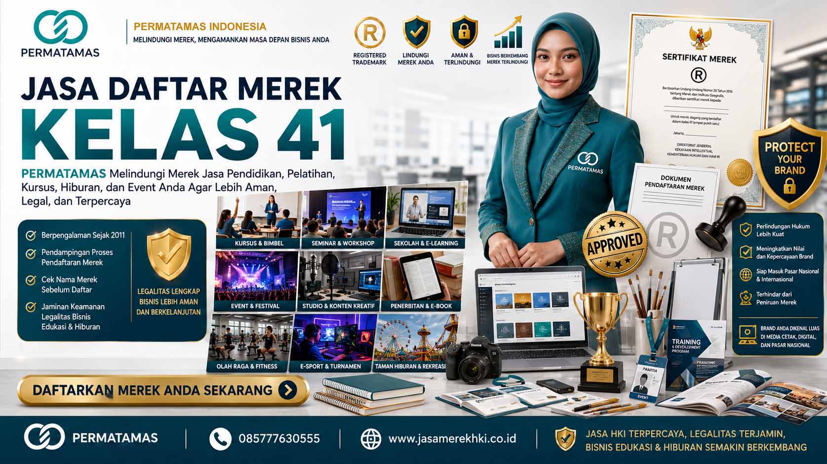Berapa Lama Proses Daftar Merek Kelas 41 Pendidikan Sampai Terdaftar?