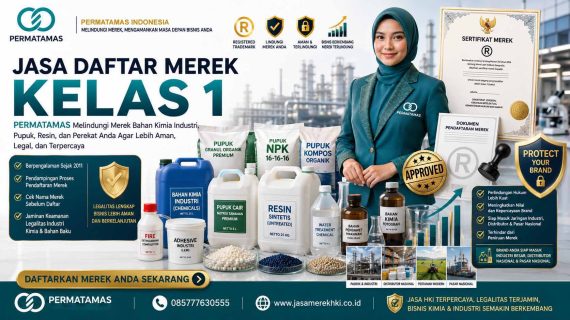 Jasa Daftar Merek HKI Kelas 1 Bahan Kimia Industri, Pertanian, dan Sains Resmi PERMATAMAS