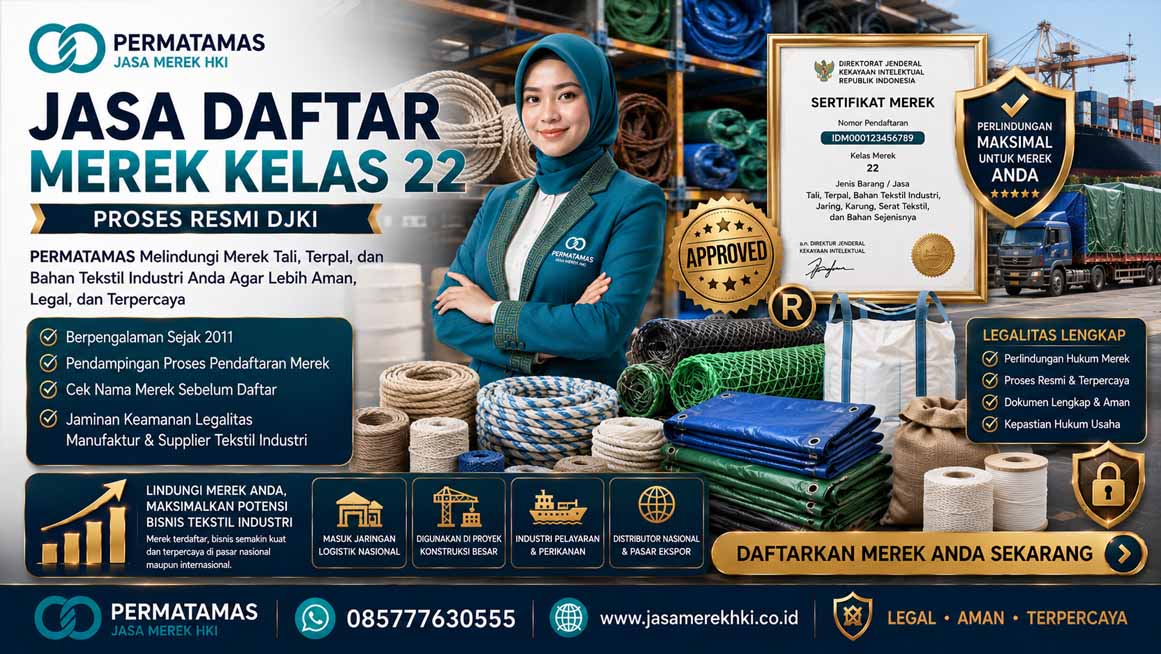 Berapa Lama Proses Daftar Merek Kelas 22 Tali dan Terpal Sampai Terdaftar?