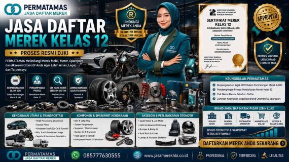 Panduan Lengkap Daftar Merek HAKI Kelas 12 Mobil, Motor, dan Sparepart Kendaraan: Syarat, Biaya, Cara, dan Estimasi Proses di DJKI