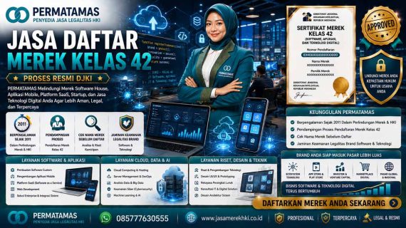 Jasa Pendaftaran Merek Kelas 42 Aplikasi dan Software Resmi DJKI