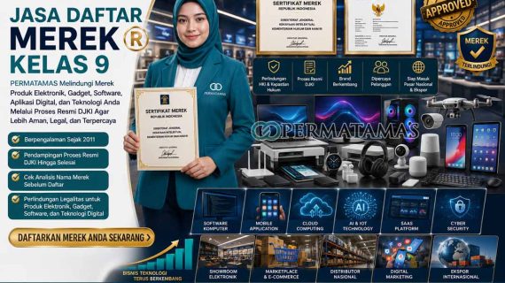 Jasa Daftar Merek Kelas 9 untuk Software, Elektronik, Digital & Alat Ilmiah