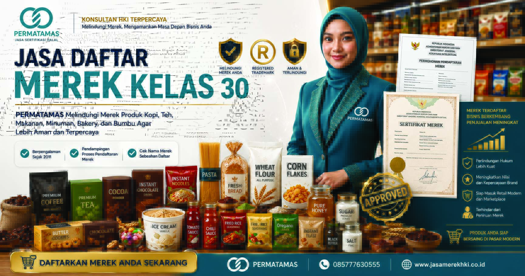 Jasa Pendaftaran Merek Bumbu Dapur, Sambal & Saus Kelas 30